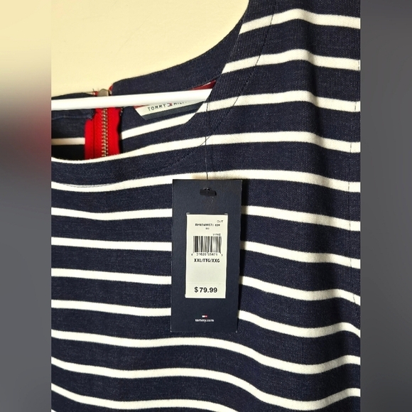New With Tags Women's Tommy Hilfiger Striped Nautical Sleeveless Dress, Size XXL - Picture 3 of 3